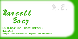 marcell bocz business card